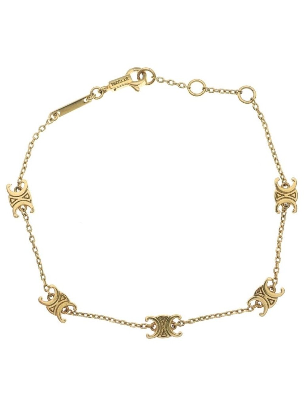 Celine Triomphe Chain Bracelet Gold